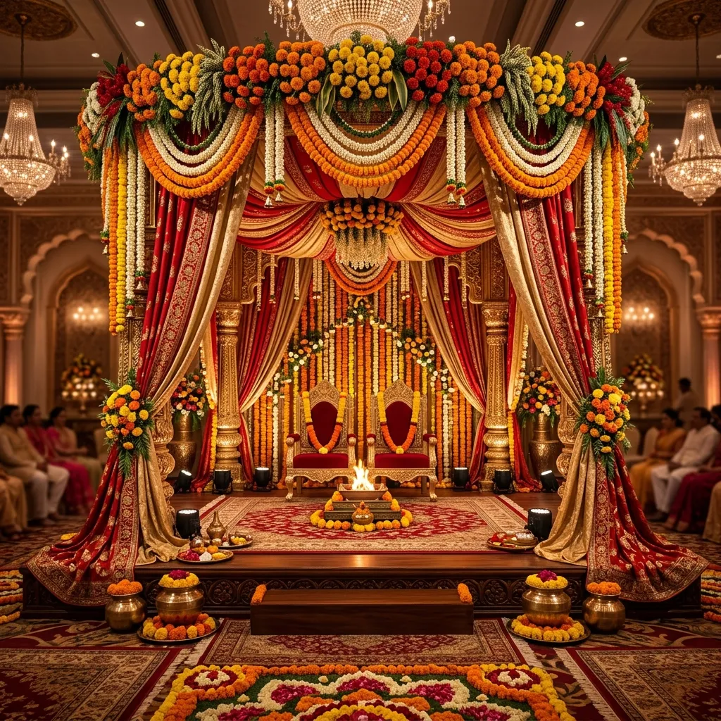Wedding stage floral decor Bhimavaram